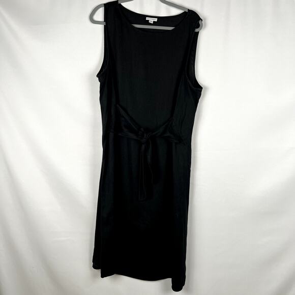 J. Jill 100% Linen Sleeveless Tie Knot Front Dress‎ Breathable Minimalist XL - Picture 1 of 8